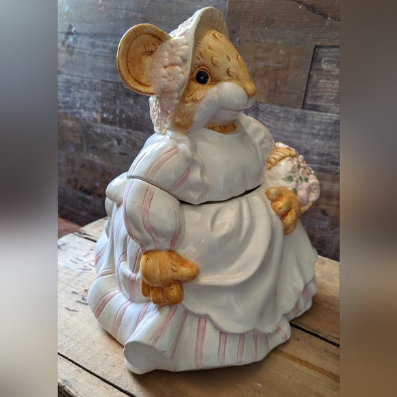 Vintage 1991 Ganz "Little Cheesers"  Musical "The Entertainer" Cookie Jar - Picture 7 of 12